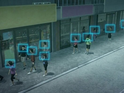 Video analytics identifying people in a monitored area
